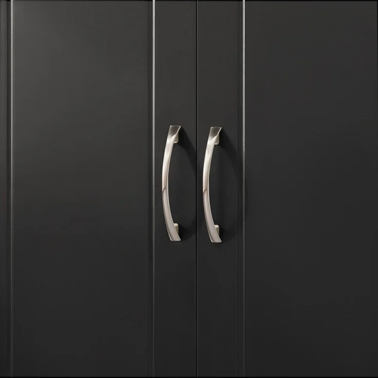 SoBuy FRG231-L-SCH Hängeschrank, MDF, Lackiert, Schwarz, 90 x 60 x 13 cm – Bild 4