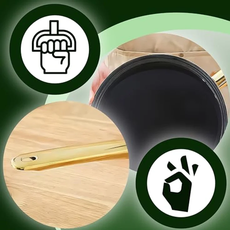 Retoo Topf-Set OR203, 12-teiliges Edelstahl Kochgeschirr-Set mit hitzebeständigen Glasdeckeln und isolierenden Griffen, Blau – Bild 5