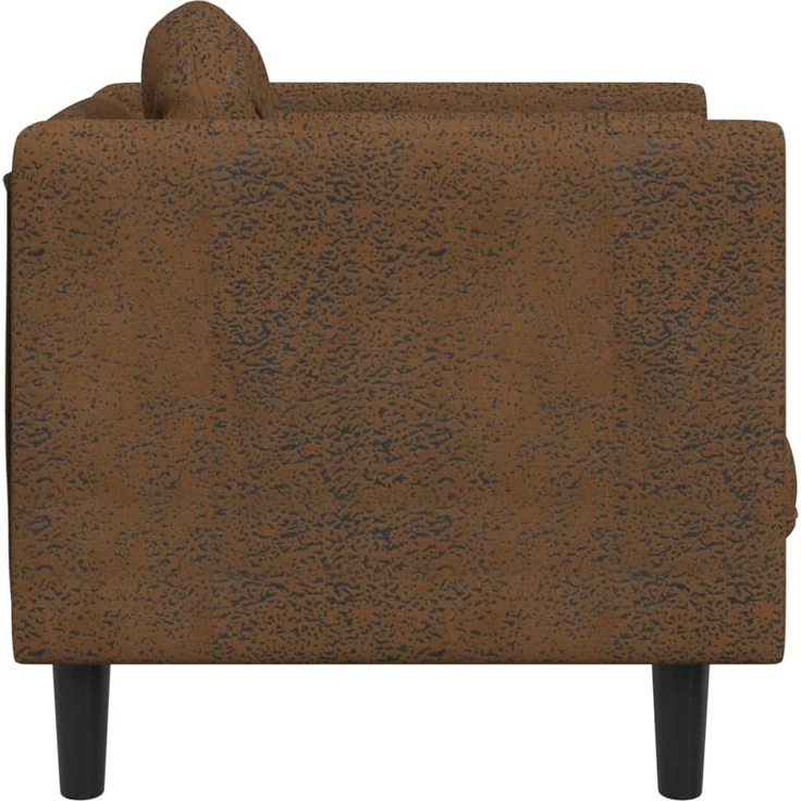vidaXL Sessel mit Kissen Braun Kunstleder Wildleder-Optik 372631 – Bild 4