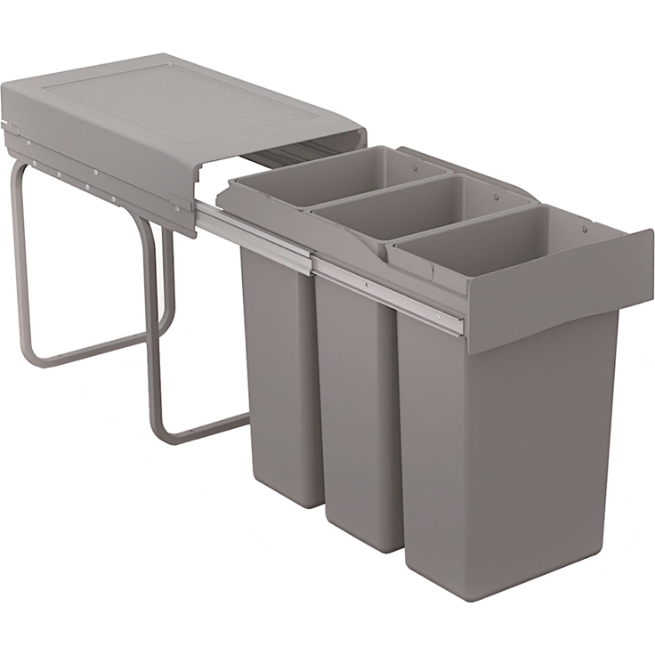 Victory Abfallsammler 72233060 Bio Trio Deluxe 30 Liter hellgrau