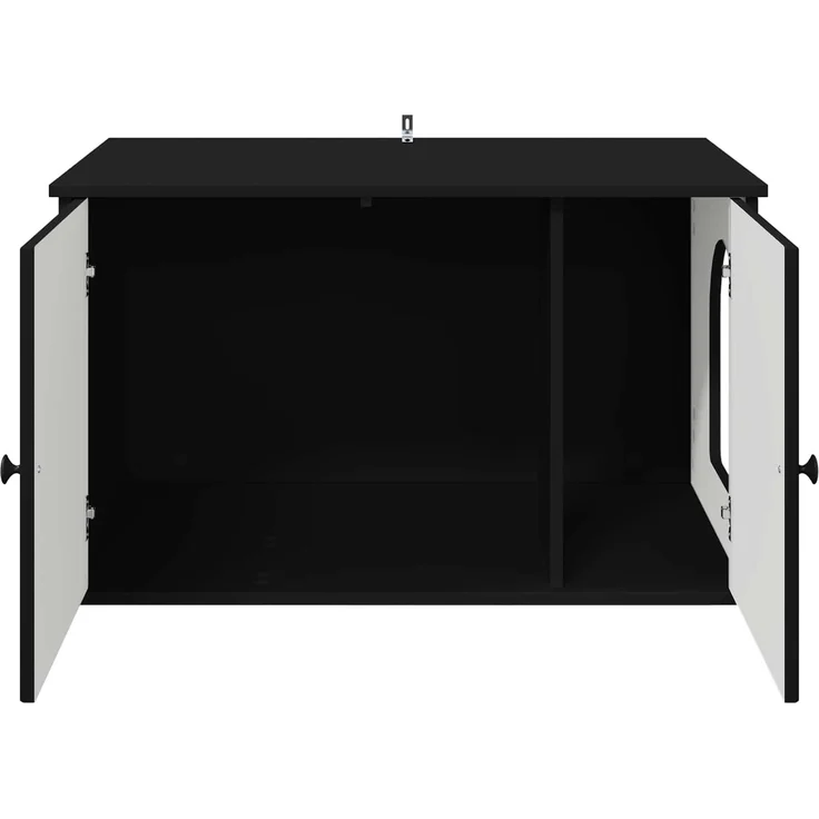 vidaXL Katzenhaus Schwarz 85 x 55 x 50,5 cm Holzwerkstoff 8000726 – Bild 6
