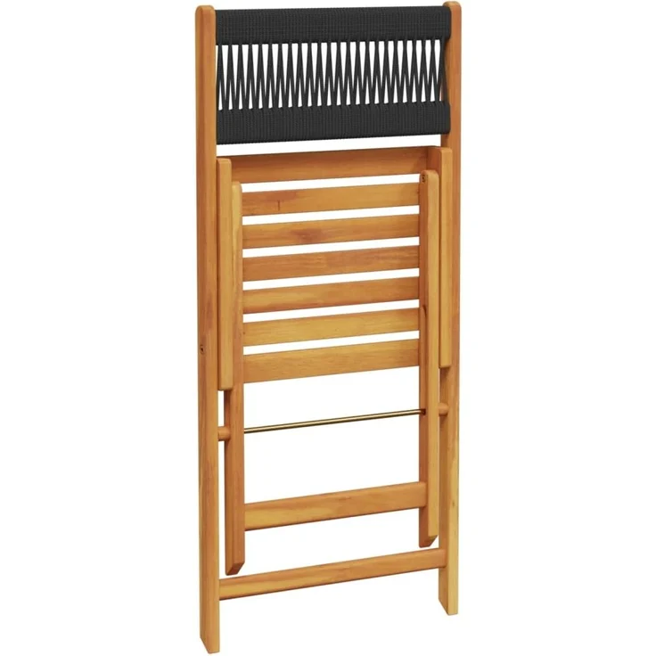 vidaXL Gartenstühle 6 Stk. Klappbar Schwarz Massivholz Akazie 3214602 – Bild 6