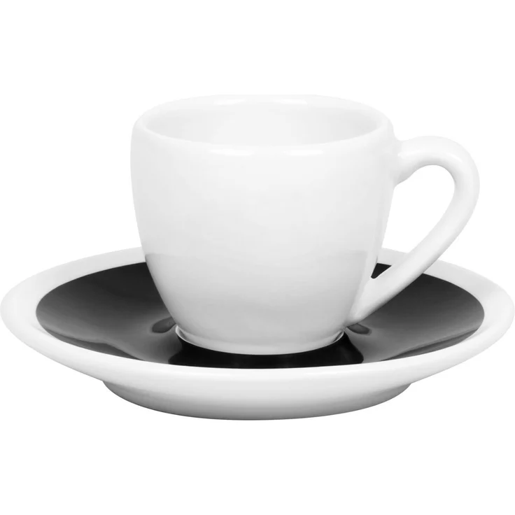 KÖNITZ 2er Set Coffee Bar ONE Espressotasse mit Untertasse 50 ml Black & White im Geschenkkarton – Bild 2