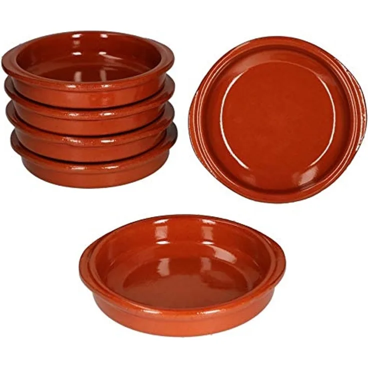 MamboCat Tapas-Schale 6er Set Cazuela Bernd S Ø 12cm Tonschalen mit Griffen, Ton
