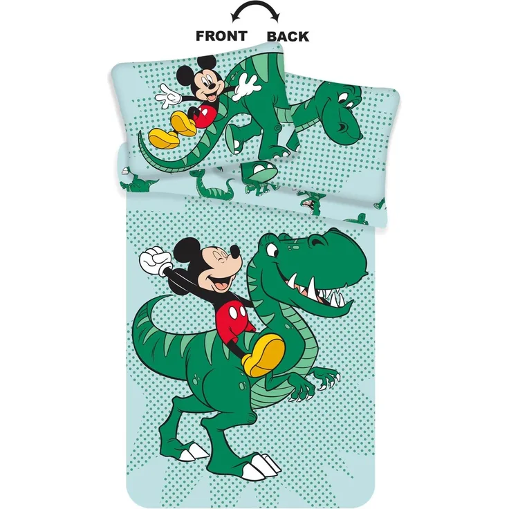 Disney Mickey Mouse Kinderbettwäsche – Bettbezug 100x135 cm & Kissenbezug 40x60 cm