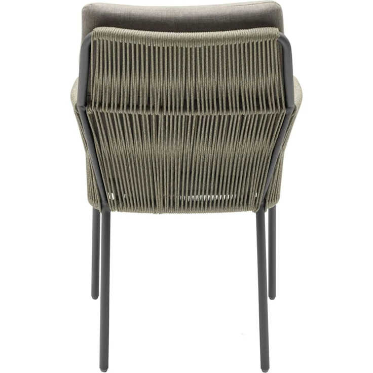 Armlehnstuhl Concord Gartenstuhl mit Polster Balkonstuhl Rope Taupe – Bild 5