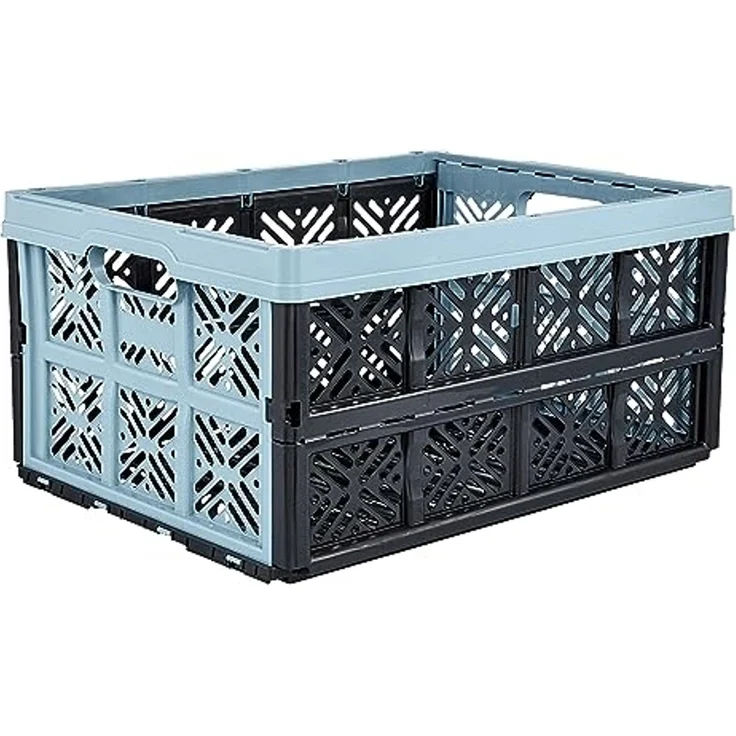 keeeper Stabile Klappbox Ida, Stabiler Kunststoff (PP), 48 x 35 x 23 cm, 32 l, Nordic Blue – Bild 5