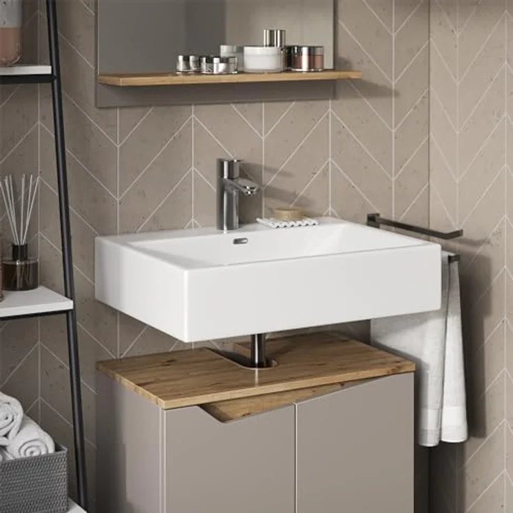 Badmöbel-Set Marelle Greige 2 Teile Vicco – Bild 6