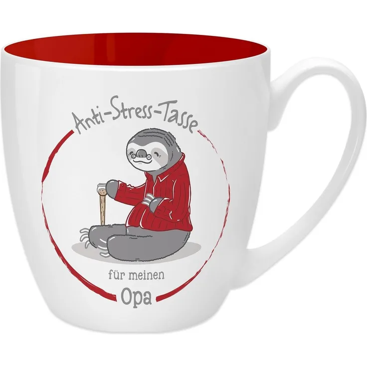 GRUSS & CO Anti-Stress-Tasse Motiv "Opa" | Tasse mit Spruch, 45 cl, New Bone China | Geschenk für Ihn | 45506