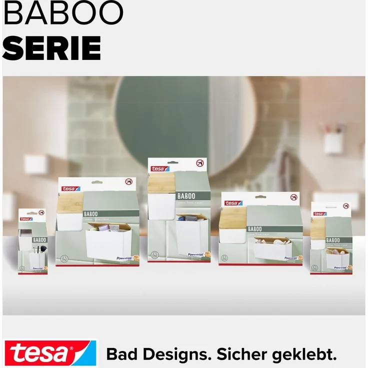 Tesa Aufbewahrungsbox BABOO Größe L zum Kleben – Bild 7