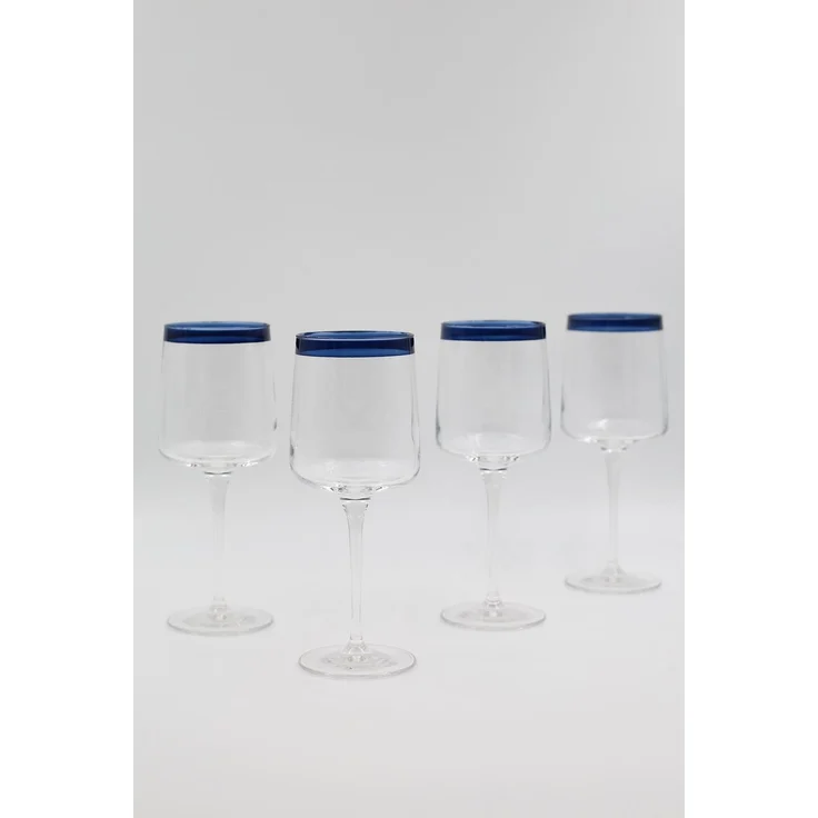 Hermia Concept 'Verona 320' Weingläser-Set (4-teilig), Transparent / Blau, 7,9 x 7,9 x 20 cm, 320 ml – Bild 4