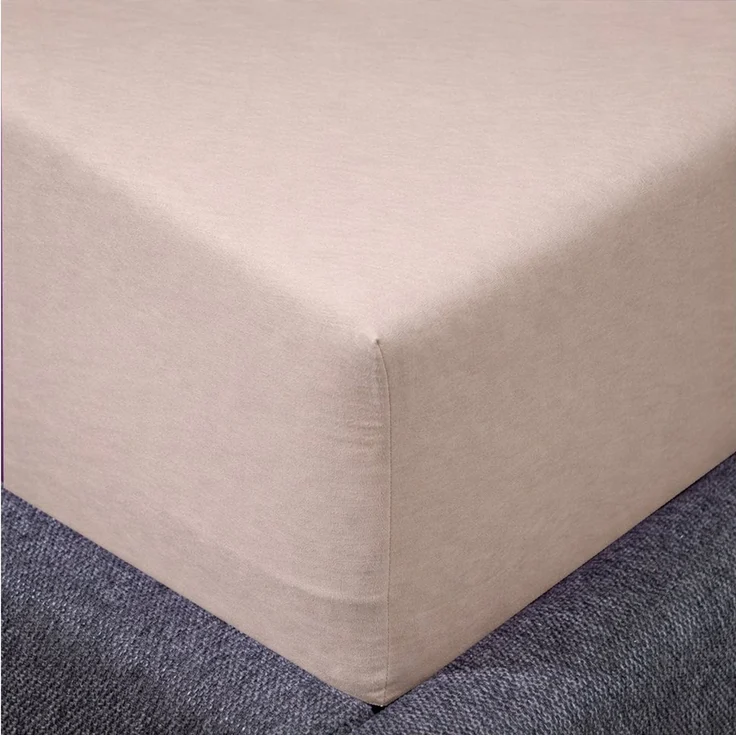 Traumschloss Spannbettlaken Comfort, Jersey, Stein, 90-100x200, Baumwolle – Bild 1