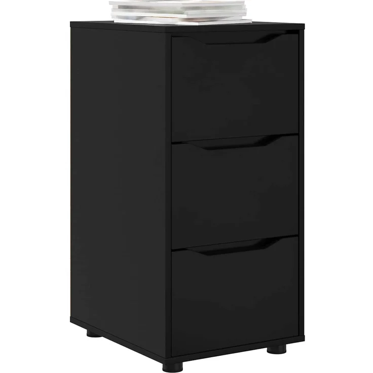 vidaXL Aufbewahrungsschrank 40 x 48 x 81 cm Holzwerkstoff Schwarz 888868 – Bild 3