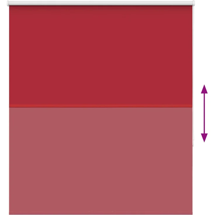 vidaXL Verdunkelungsrollo Rot 125x150cm Stoffbreite 121,6cm Polyester 4011783 – Bild 4