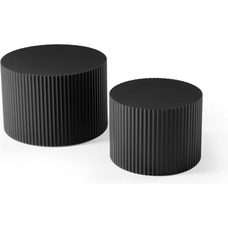 WILLIAMSPACE Couchtisch Carno MDF Couchtisch Set, rund & ineinander schiebbar platzsparend – Bild 4