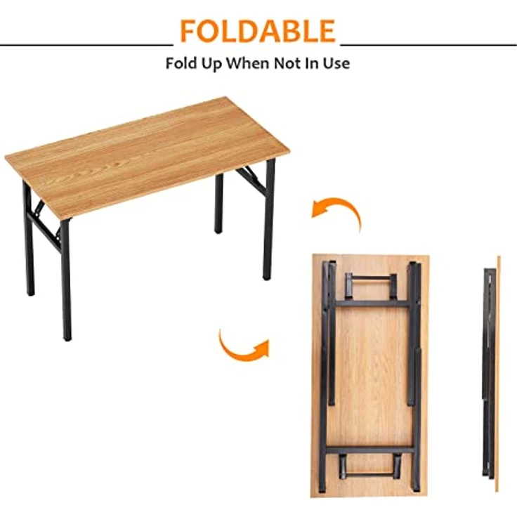 SogesHome Klapptisch Computertisch 100 x 60 x 75 cm PC Tisch Schreibtisch Bürotisch Büroarbeitsplatz für Home Office Verwendung Schreibtisch Esstisch Konferenztisch – Bild 5