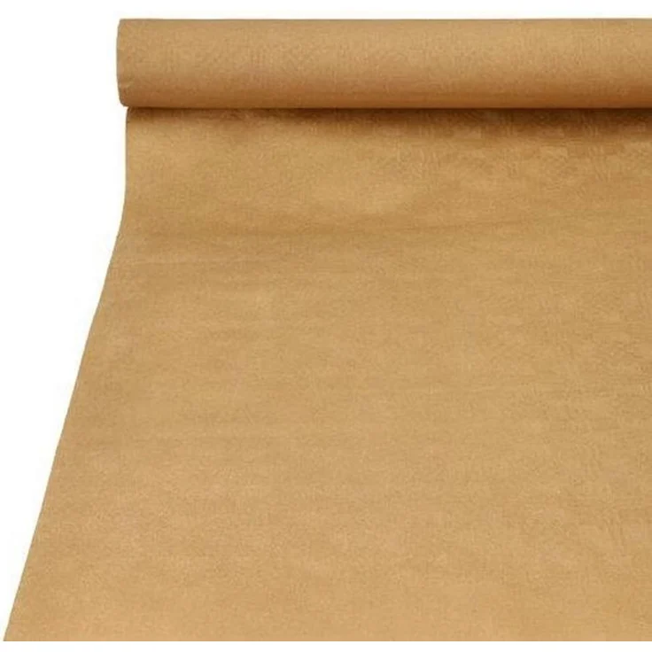Papiertischtuch mit Damastprägung 25 m x 1 m natur – Bild 2