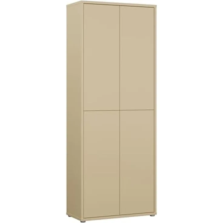 FORTE Schuhschrank Alice Springs, Schuhschrank, Höhe 191,9 cm, 4 Türen, viel Platz (B/H/T 74,5/191,9/34,9 cm) Stauraumschrank, Mehrzweckschrank, Breite 74,5 cm, mit 8 Böden