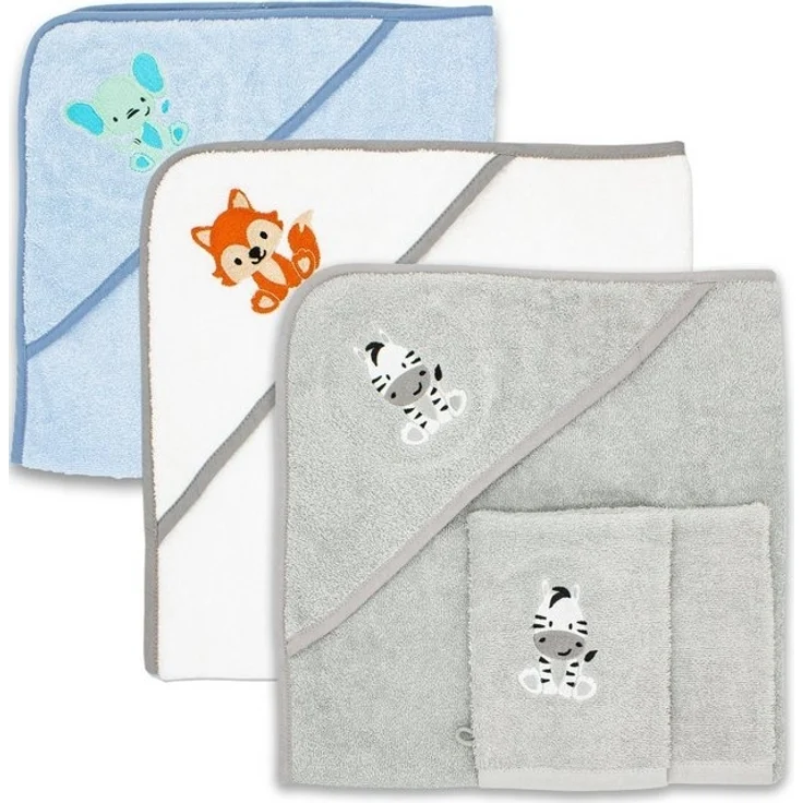 Babykajo Kapuzenhandtuch, Frottee (1-St), Kuschliges Baby Handtuch mit Waschlappen – Bild 4
