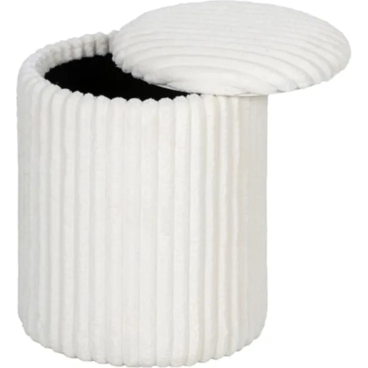 HOMCOM Sitzhocker Runder Polsterhocker (Set, 1 St, Hocker mit Stauraum), mit Stauraum, als Couchtisch nutzbar