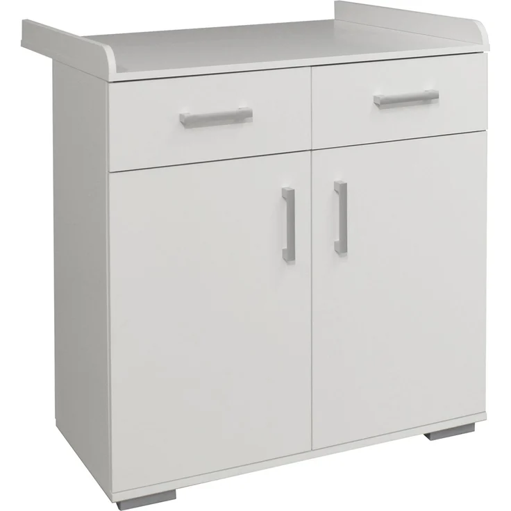 Kinderzimmer Set Sienna, 7-teilig mit mitwachsendem Babybett 70x140 cm, Wickelkommode und Kleiderschrank, Holzwerkstoff, Weiß Matt / Asteiche – Bild 6