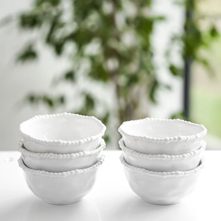 Pearly 6er-Set Dipschalen aus hochwertigem Porzellan - 8 x 4 cm – Bild 4