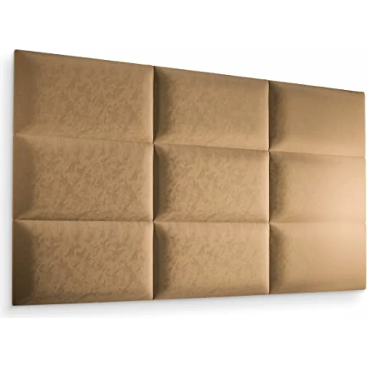 Muralo Samt Wandkissen Stoff Polsterpaneel Schlafzimmer Wohnzimmer Bett Wandpolster Bettkopfteil Lendekissen Modern Luxus Gepolstert Polster Paneel (Beige, 50x40 cm) – Bild 7