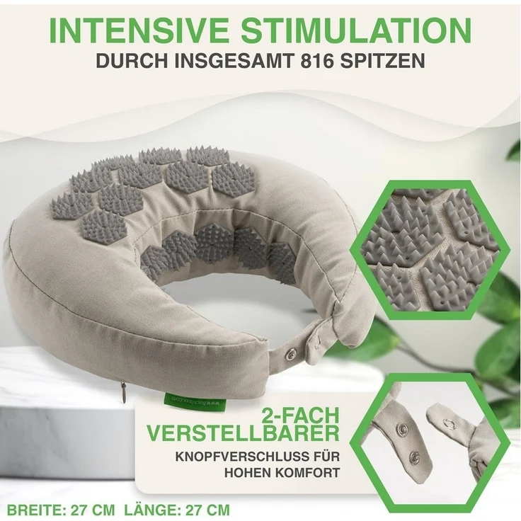 BACKLAxx® Nackenhörnchen Akupressur, Akupressur U Kissen – Bild 2