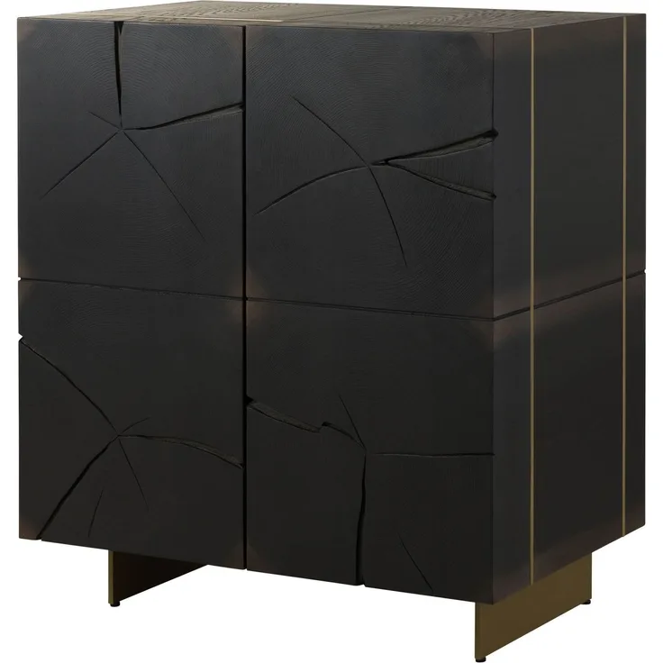 Bar Eiche 100 x 68 x 115 dunkelbraun lackiert BEAMS #50
