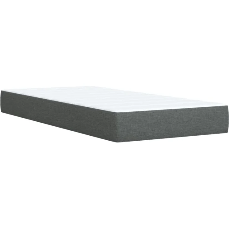 vidaXL Boxspringbett mit Matratze Dunkelgrau 90x200 cm Stoff 3285772 – Bild 10