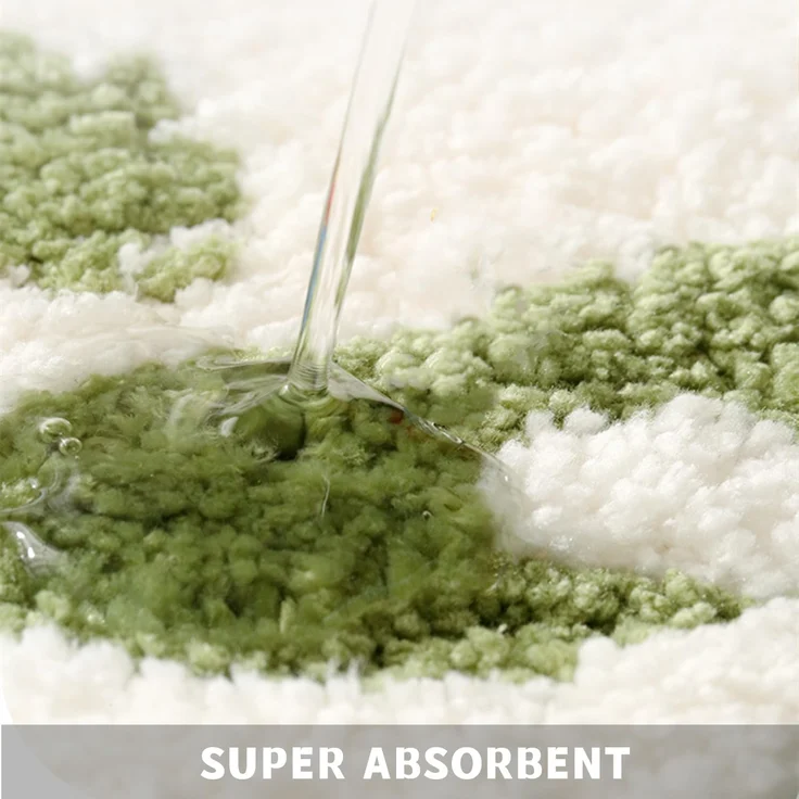 ABC Rutschfester Badteppich aus weicher Mikrofaser, geeignet für Badezimmer, Küchen, Schlafzimmer und Türen (50 x 80 cm), maschinenwaschbar und saugfähig – Bild 4