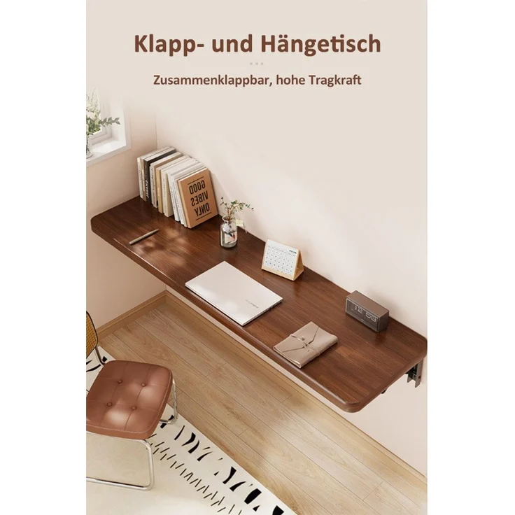 Jumpeak Klapptisch Wandklapptisch, klappbar, Wandmontage, platzsparend,vielseitig, klappbarer Wandtisch -- Optimal für kleine Räume, spart Wohnraum – Bild 3