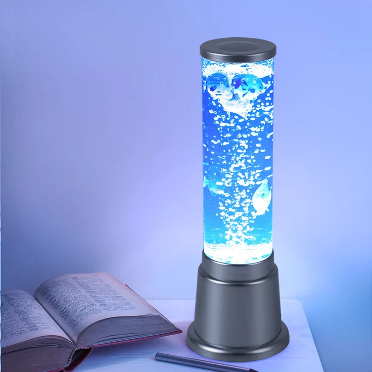 RGB LED Wassersäule mit Deko-Fischen, Farbwechsler – Bild 7