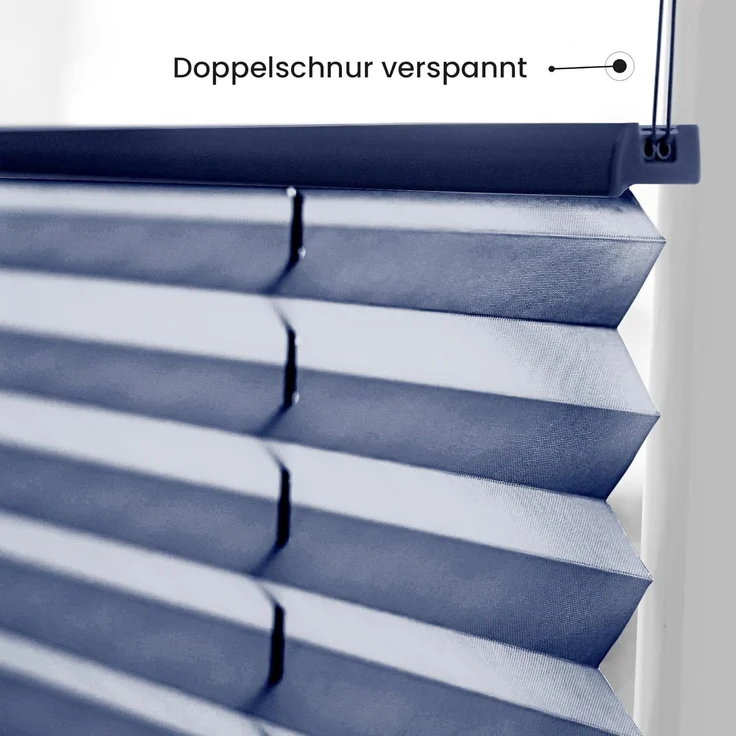 Sonello Plissee Klemmfix ohne Bohren 60x140 cm Blau Faltrollo Plisseerollo Jalousie für Tür & Fenster Blickdicht Sichtschutz Sonnenschutz Fertifplissee Rollo – Bild 3