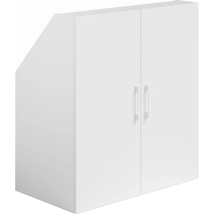 Bellamio 'Aland' Dachschrägenregal mit Türen, weiß, 100x52x90 cm, Schrank für Dachschräge mit 3 Fächern – Bild 1