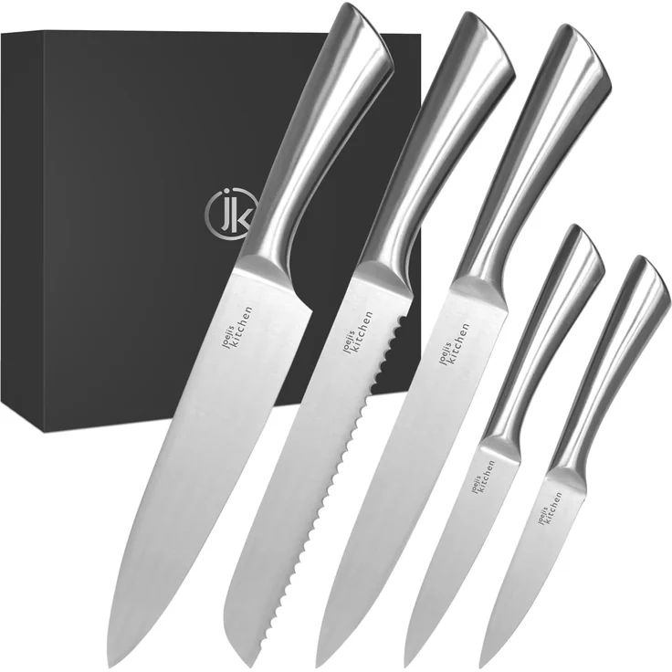 JOEJI’S KITCHEN Universalküchenmesser 5-in-1 Messerset aus Edelstahl - Scharfe Küchenmesser Set – Bild 1