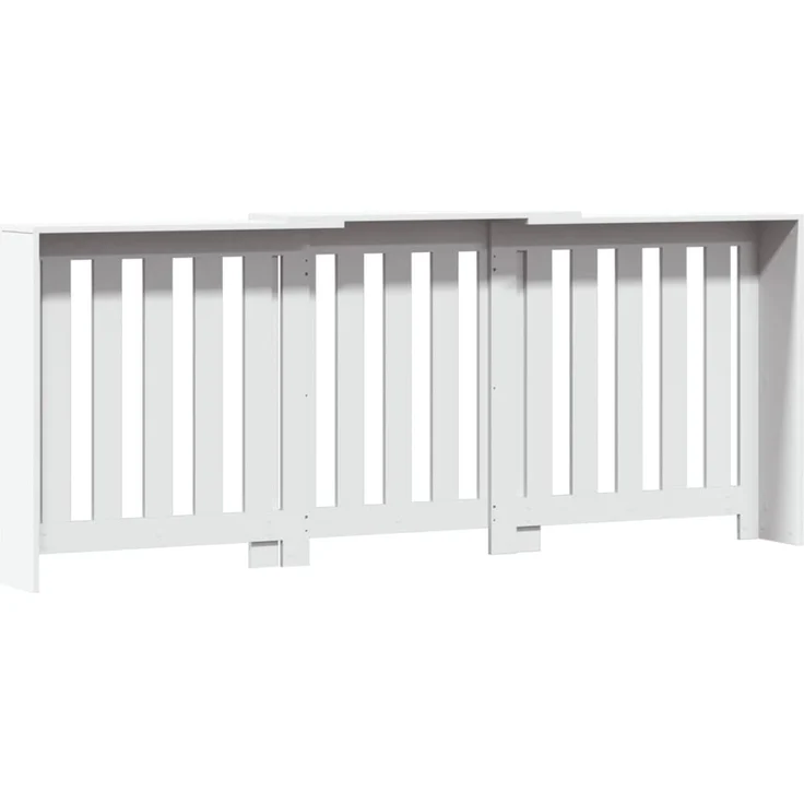 vidaXL Heizkörperverkleidung Weiß 205x21,5x83,5 cm Holzwerkstoff 852762 – Bild 4