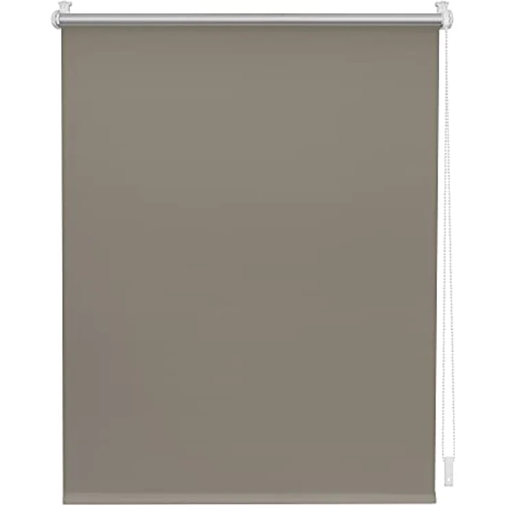 Lichtblick Thermorollo ohne Bohren, Klemmfix, Verdunklungsrollo, Hitzeschutz, Sichtschutz, Wandmontage, Deckenmontage, Rollo für Fenster und Türen Taupe,90x220 cm (B x L) – Bild 2