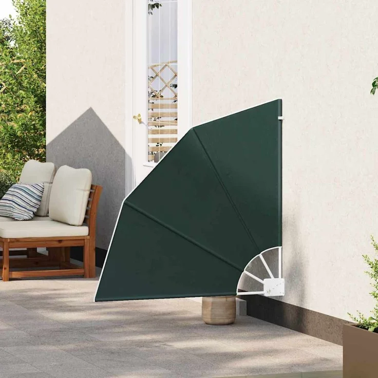 vidaXL Balkon Sichtschutz 115 x 115 cm Polyester Dunkelgrün 42000910 – Bild 3