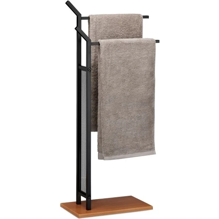 Handtuchständer Zweiarmig Schwarz 10024629 – Bild 1