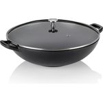 KELA Wok Calido Gusseisen schwarz 4,0l H17cm Ø36cm schwarz