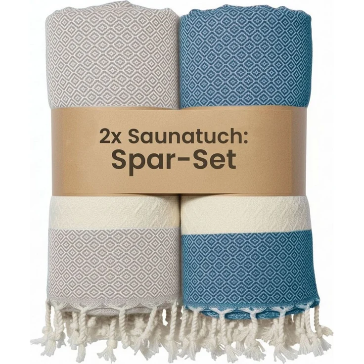 furora HOLIDAY Saunatuch Saunahandtuch Saunatuch Damen + Herren, Hamamtuch groß 100x200 XXL – Bild 1