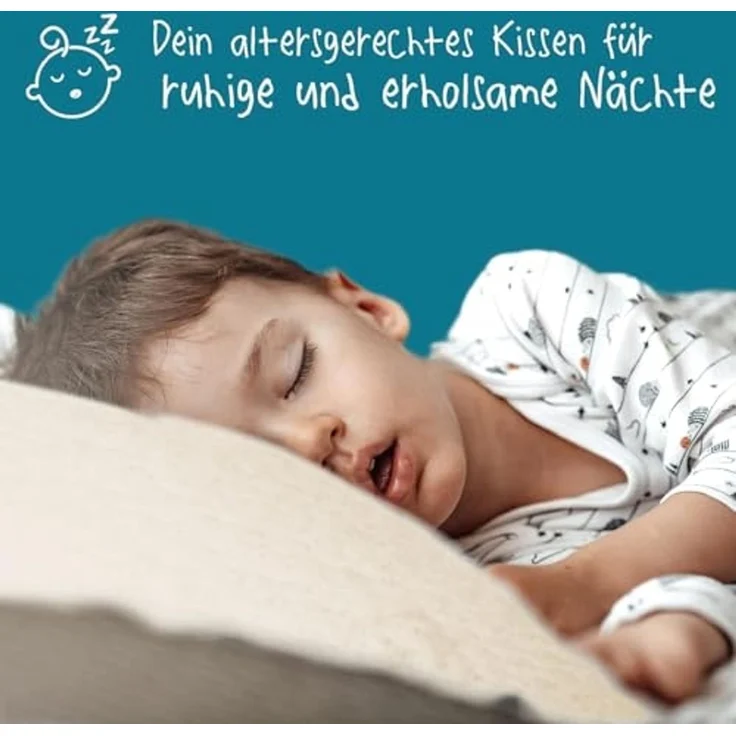 KNERST Kopfkissen Kinderkissen Memory Schaum 2-5 Jahre u. 6-10 Jahre, Füllung: CosyPUR Memory Gedächtnisschaum, Seitenschläfer, Bauchschläfer, Rückenschläfer, perfekte Balance zwischen Unterstützung und Gemütlichkeit – Bild 6