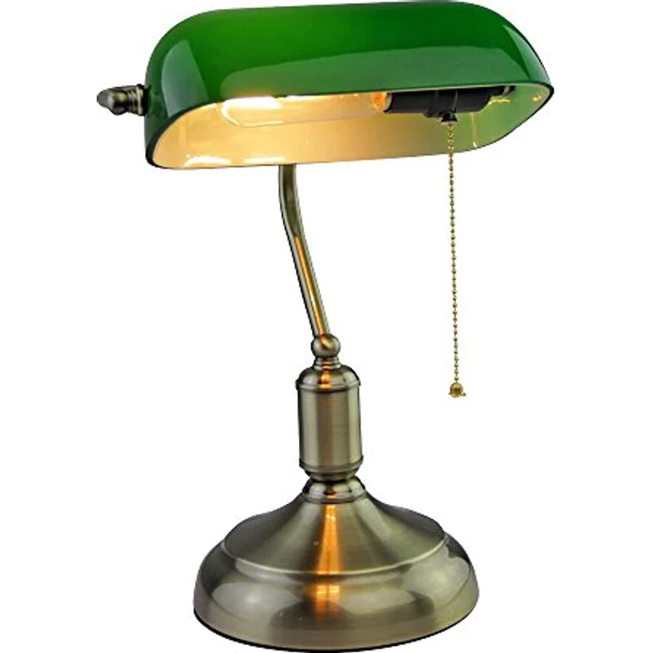 V-TAC Vintage LED Metall Tischlampe, E27 Fassung mit 90° schwenkbarem Glasdiffusor, grün – Bild 1