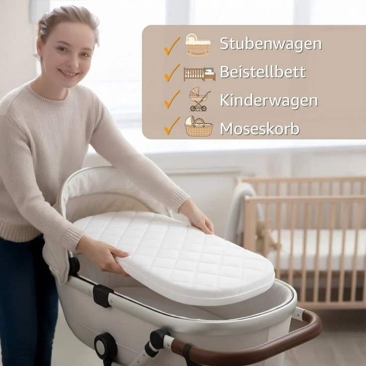 Babymatratze Matratze Kinderbett Mattress - Kindermatratze für Babybett Reisebett, Totsy Baby – Bild 3