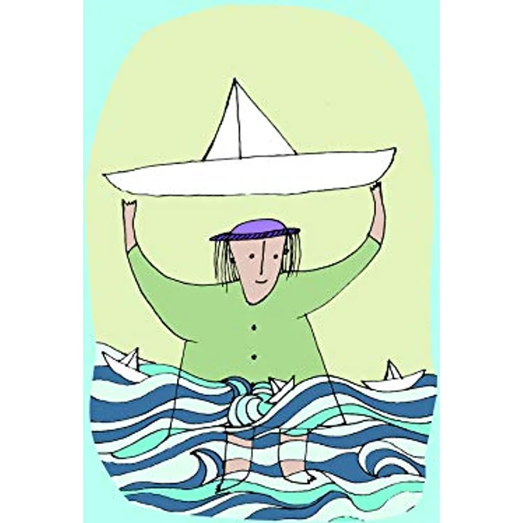 Komar Wandbild Paper Ship, Kunstdruck 50 x 70 cm, seidenmattes Premium-Poster, ohne Rahmen, für Wohnzimmer und Schlafzimmer, FSC-zertifiziert – Bild 1