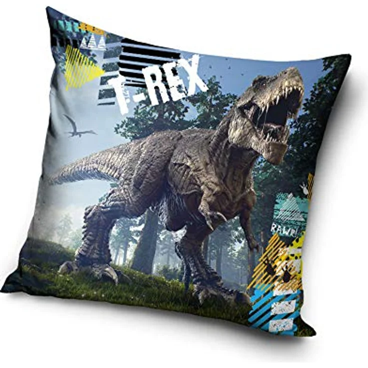 T-Rex Dinosaurier Kissenbezug mit Reißverschluss – Bild 2