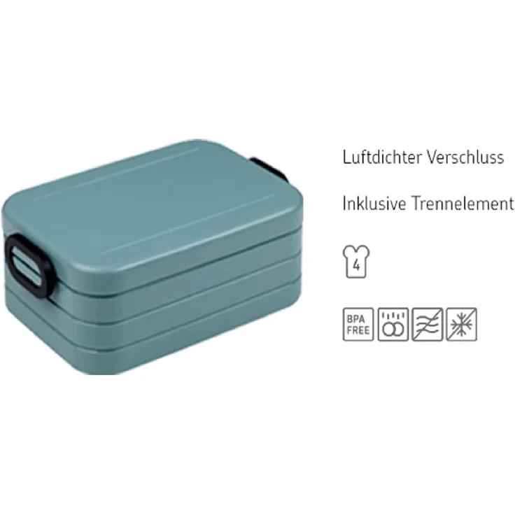 Mepal  Take a Break midi + Trinkflasche Ellipse 500 ml  Nordic Sage  Lunchbox mit Trennwand  ideal für Mealprep-kohlensäuregeeignet auslaufsicher  bruchfestes Material, Promotion-Set – Bild 2