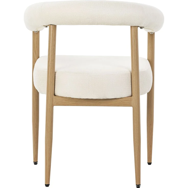 Merax Esszimmerstuhl Gestell aus Metall in Holzoptik Natur, Bezug aus Plüschstoff (Set, 6 St), 6er Set Polsterstühle Armlehnstuhl Küchenstuhl Wohnzimmer Beige – Bild 10