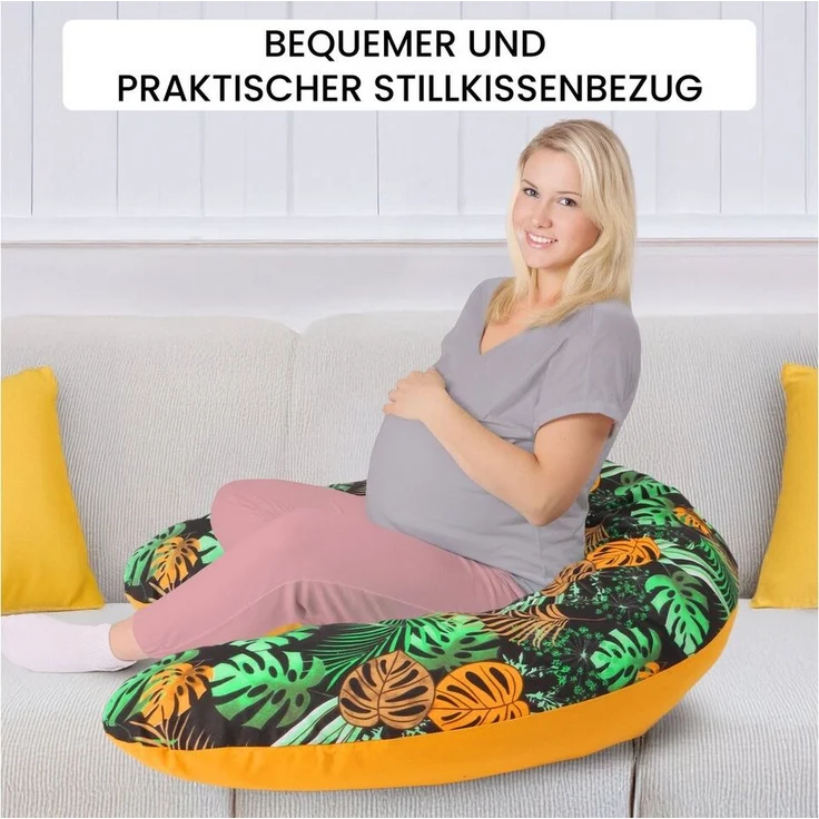 Amilian Stillkissenbezug 170 cm - Kissenbezug für Stillkissen, Seitenschläferkissen -Bezug, 100% Baumwolle - weicher und pflegeleichter Ersatzbezug – Bild 1
